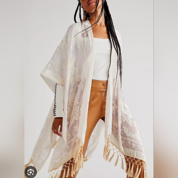 Free People Nightbird Burnout Duster/Amethyst Combo - Picture 1 of 12